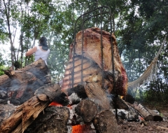 Churrasco ao ar livre